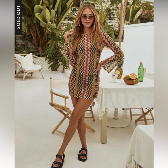 Vici Hit The Tropics Cover Up Mini Dress - Picture 2 of 5